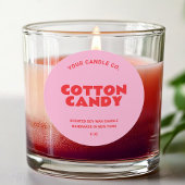 Modern trendy minimalistisch kaarsenlabel ronde sticker