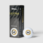 Modern Trendy Monogram Initiaal Golfballen (Verpakking)