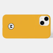 Modern Trendy Mustard Yellow Monogram Case-Mate iPhone Case (Achterkant (horizontaal))