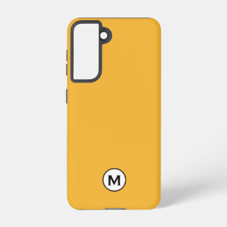 Modern Trendy Mustard Yellow Monogram Samsung Galaxy Hoesje