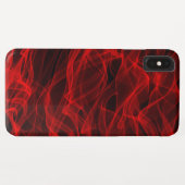 Modern Trendy Neon Red Curvy Line Abstract Patroon Case-Mate iPhone Case (Achterkant (horizontaal))