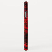 Modern Trendy Neon Red Curvy Line Abstract Patroon Case-Mate iPhone Case (Achterkant/rechts)