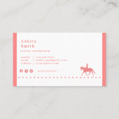 Modern Trendy Paardentrainer Visitekaartje (Achterkant)