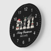 Modern Trendy Personalized Chess Pieces Christmas  Grote Klok (Hoek)