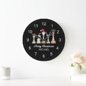Modern Trendy Personalized Chess Pieces Christmas Grote Klok (Huis)