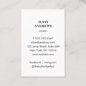 Modern Trendy Photo Visitekaartje (Achterkant)