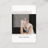 Modern Trendy Photo Visitekaartje (Voorkant)