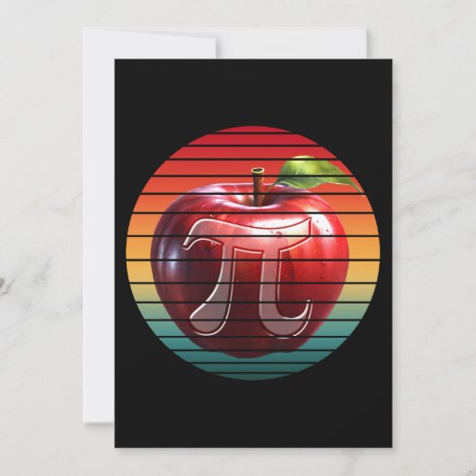 Modern Trendy  Pi Day appelfruit Kaart (Voorkant)