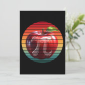 Modern Trendy  Pi Day appelfruit Kaart (Staand voorkant)