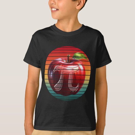 Modern Trendy Pi Day appelfruit T-shirt (Voorkant)