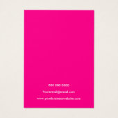 Modern trendy pink jewelry earring display card (Dos)