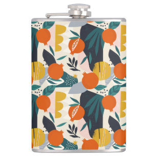 Modern Trendy Preppy Chic Apricot and Leaves Heupfles