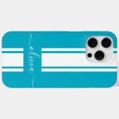 Modern Trendy Racing Stripes monogrammed Case-Mate iPhone Case (Achterkant (horizontaal))