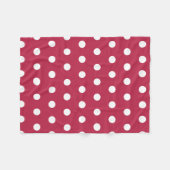 Modern Trendy Red Magenta Polka Dots Fleece Deken (Voorkant (Horizontaal))