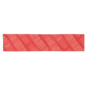 Modern Trendy Red Winter Geometric Pattern Korte Tafelloper (Horizontaal)