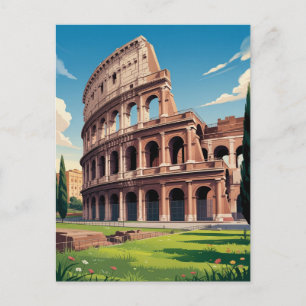 Modern trendy Rome Italië Colosseum Briefkaart