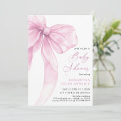 Modern trendy roze boog Baby shower Kaart (Staand voorkant)