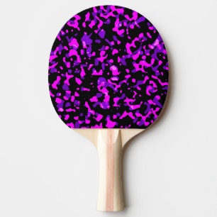 Modern Trendy Roze en Paarse Camouflage Patroon Tafeltennisbatje