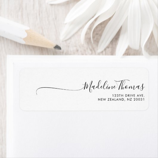 Modern Trendy Script Calligraphy Black Etiket (Insitu)