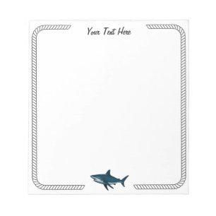Modern Trendy Shark gepersonaliseerd Notitieblok