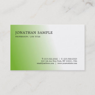 Modern Trendy Smooth Professional Sjabloon Groen Visitekaartje