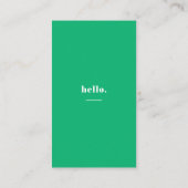 Modern Trendy Stijlvol Groen Diagonaal Stripe Visitekaartje (Achterkant)