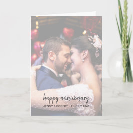 Modern trendy stijlvol script foto Jubileum Kaart