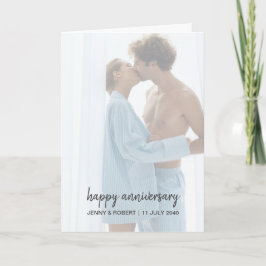 Modern trendy stijlvol script foto Jubileum Kaart