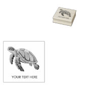 Modern Trendy Summer Sea Turtle Ocean Nautical Rubberstempel (Gestempeld)