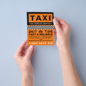 Modern & Trendy, Taxibedrijf met Prijslijst Flyer (Hand)