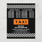 Modern & Trendy, Taxibedrijf met Prijslijst Flyer (Achterkant)
