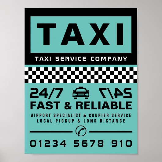 Modern & Trendy, taxibusfirma Adverteren Poster (Voorkant)