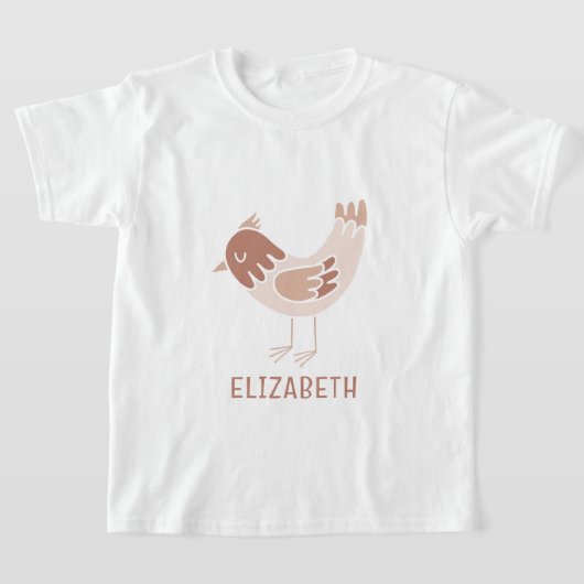 Modern, trendy vogelontwerp op maat t-shirt (Laagn)