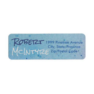 Modern Trendy Waterverf Return Address Labels