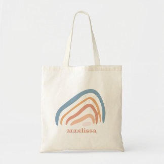Modern Trendy Whimsical Rainbow voor meisjes Tote Bag