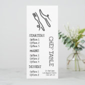 Modern trendy zwart grijs en wit restaurant menu (Staand voorkant)