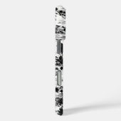 Modern trendy zwart-wit Hawaï-eiland Case-Mate iPhone Case (Achterkant / Rechts)