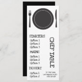 Modern trendy zwart-wit restaurantmenu menu (Voorkant / Achterkant)