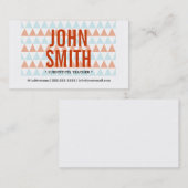 Modern Triangles substitueren Visitekaartje leraar (Voorkant / Achterkant)