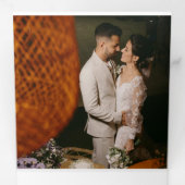 Modern Trifold Voeg foto bruiloft aankondiging Kaa (Binnenzijde eerst)