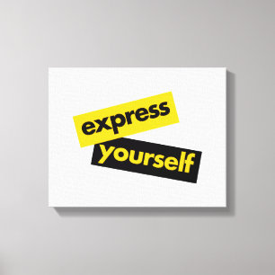Modern, trillend, bold graphic of Express Yourself Canvas Afdruk