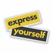 Modern, trillend, bold graphic of Express Yourself Sticker (Voorkant)