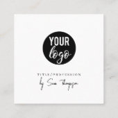 Modern Triple Icon & QR Code Social Media Logo Vierkante Visitekaartje (Achterkant)