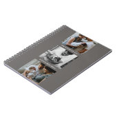 Modern Triptych 3-Photo Collage Journal - Grijs Notitieboek (Linkerzijde)