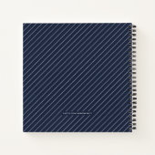 Modern Triptych 3-Photo Collage Journal - Navy Notitieboek (Achterkant)