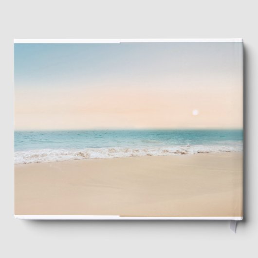 Modern Tropical Beach Wedding Livre d'Invité (Verso)