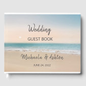Modern Tropical Beach Wedding Livre d'Invité (Recto)