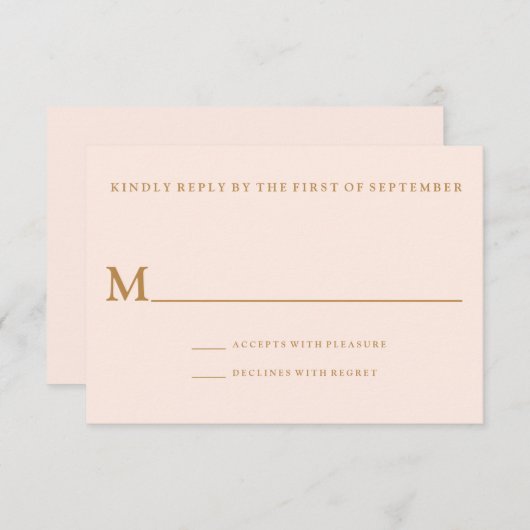 Modern Tropical Beach Wedding Reply Kaart (Voorkant / Achterkant)
