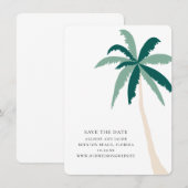 Modern Tropical Beach Wedding Save the Date Kaart (Voorkant / Achterkant)