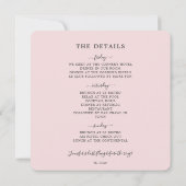 Modern Tropical Blush Flamingo Bachelorette Kaart (Achterkant)